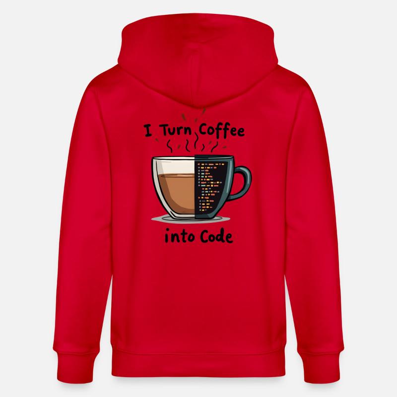 Du café au code - Veste à capuche bio CULTIVATOR Stanley/Stella Unisexe - rouge