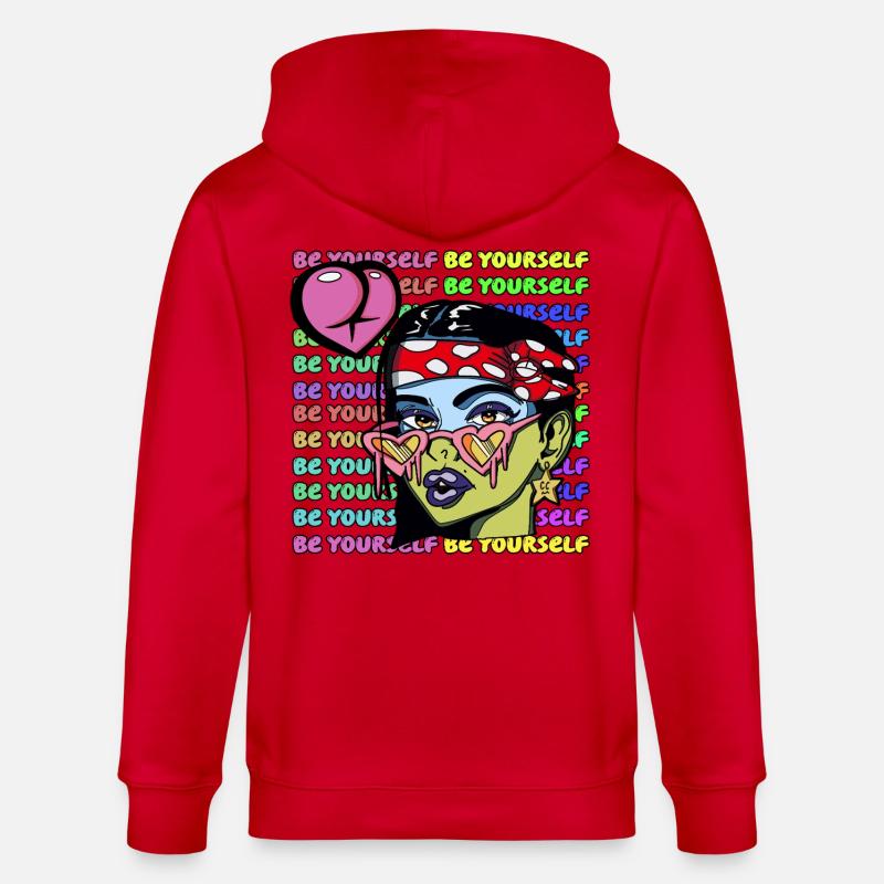 Seien Sie Sie selbst - Stanley/Stella Unisex Bio-Kapuzenjacke CULTIVATOR - Rot