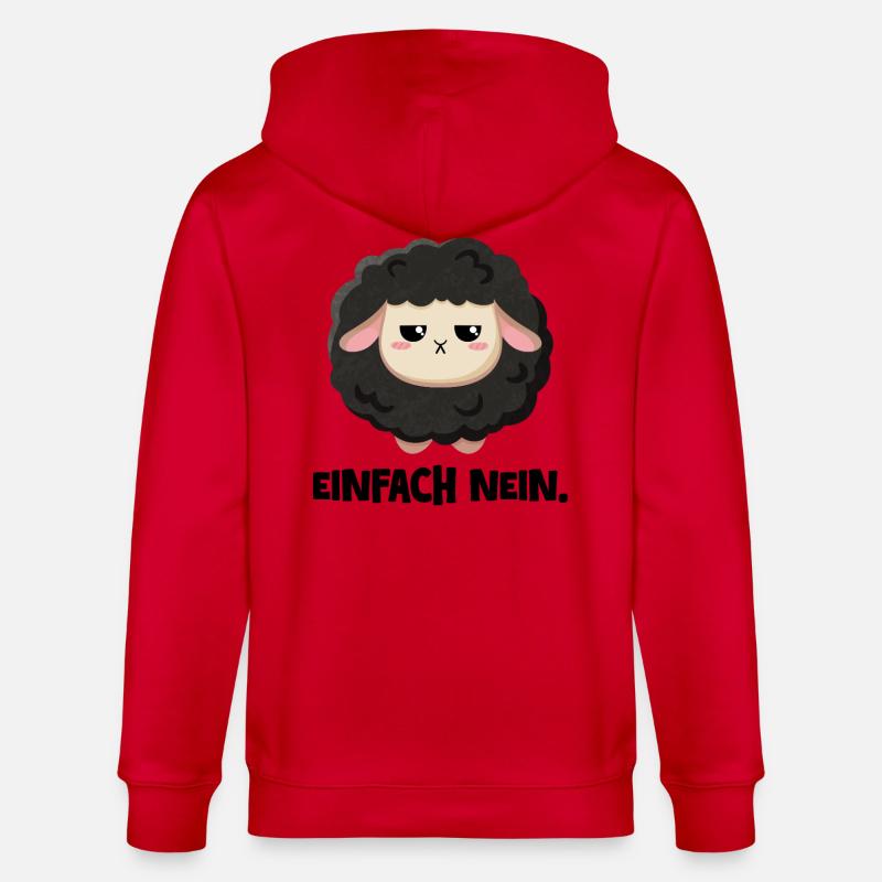 Grumpy Schaf Einfach nein - Stanley/Stella Unisex Bio-Kapuzenjacke CULTIVATOR  - Rot
