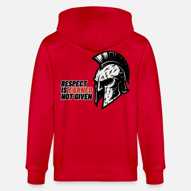 Respect Is earned not given – Spartanerhelm - Stanley/Stella Unisex Bio-Kapuzenjacke CULTIVATOR  - Rot