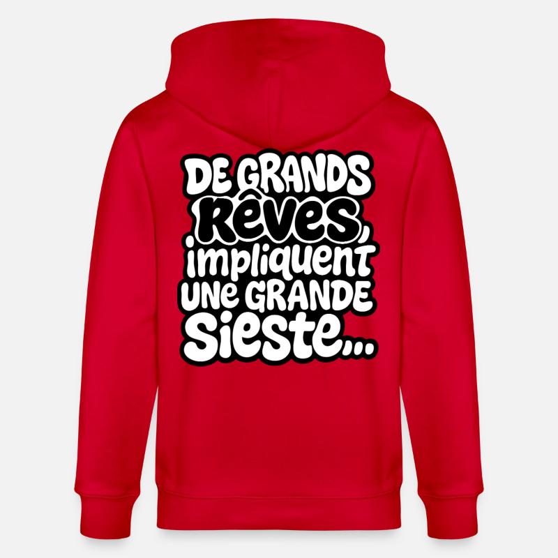 Große Träume beinhalten ein großes Nickerchen - Stanley/Stella Unisex Bio-Kapuzenjacke CULTIVATOR  - Rot