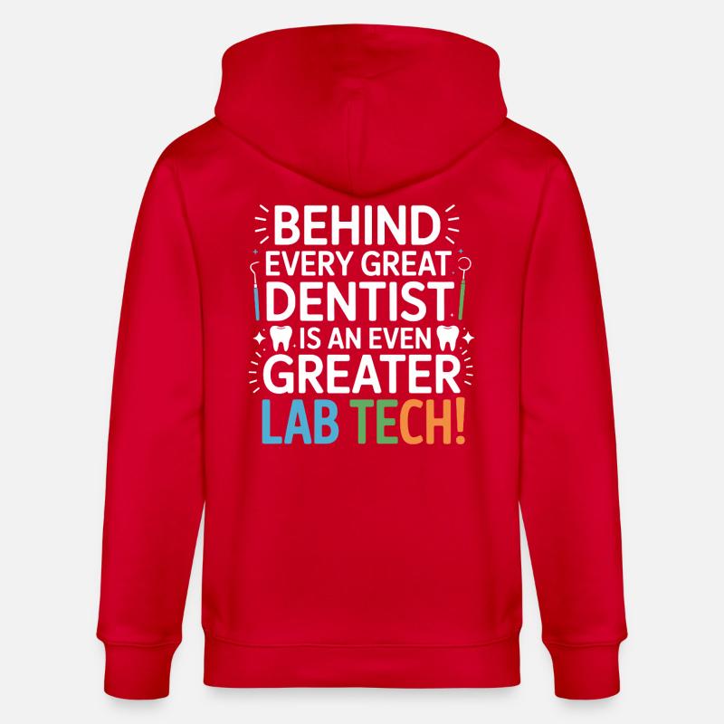 Conception dentaire de Greater Lab Tech - Veste à capuche bio CULTIVATOR Stanley/Stella Unisexe - rouge