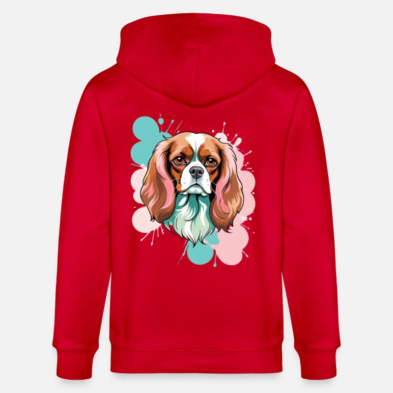 Cavalier King Charles Spaniel arbexplosion - Veste à capuche bio CULTIVATOR Stanley/Stella Unisexe - rouge