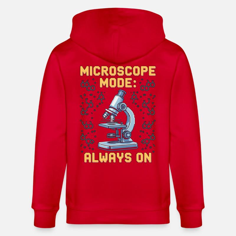 Lab Technician Microscope Mode Always Clinical Lab - Stanley/Stella Unisex Bio-Kapuzenjacke CULTIVATOR  - Rot