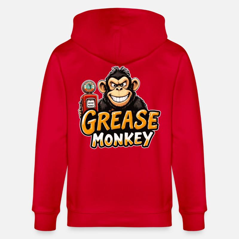 Mécanisme du sourire de GreaseMonkey - Veste à capuche bio CULTIVATOR Stanley/Stella Unisexe - rouge