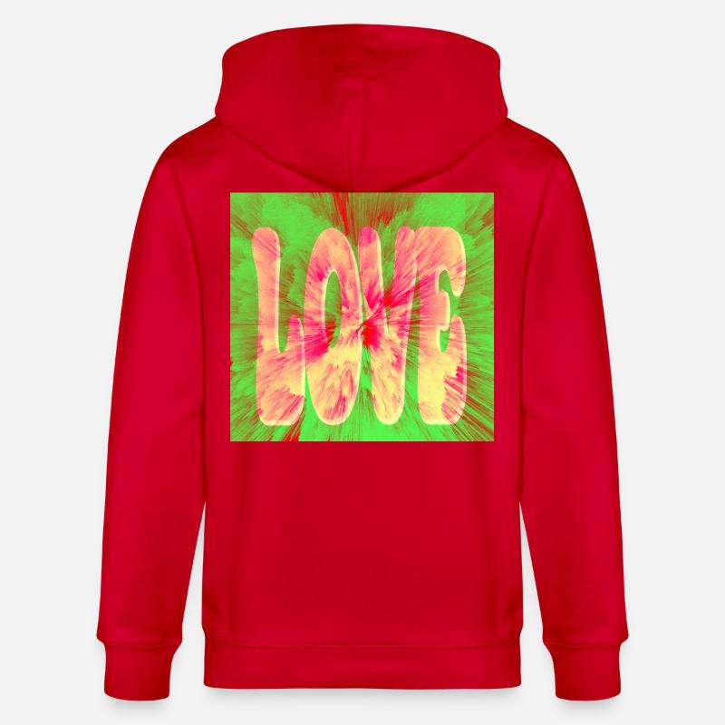 J’adore le tie dye néon - Veste à capuche bio CULTIVATOR Stanley/Stella Unisexe - rouge
