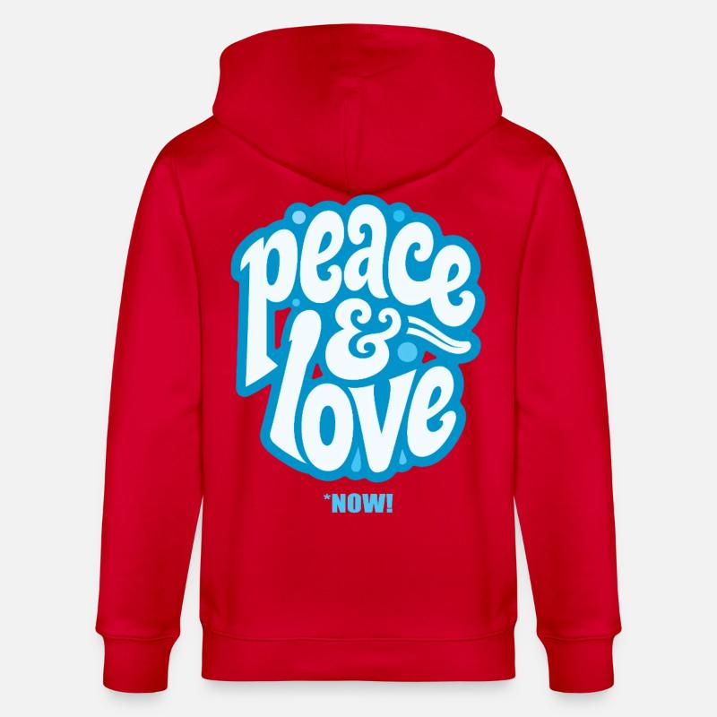 PEACE LOVE #3 - let's talk - Veste à capuche bio CULTIVATOR Stanley/Stella Unisexe - rouge