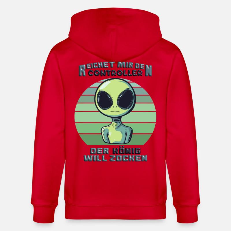 Alien - reichet mir den controller - Stanley/Stella Unisex Bio-Kapuzenjacke CULTIVATOR  - Rot