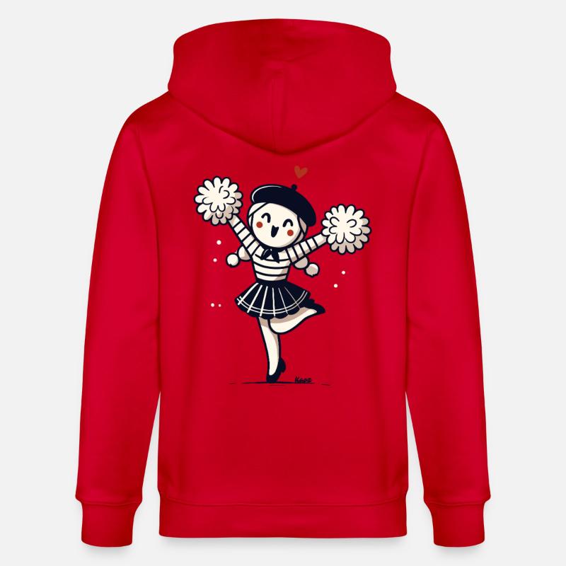 Niedliches Mädchen mit Pompons Pantomime - Stanley/Stella Unisex Bio-Kapuzenjacke CULTIVATOR  - Rot