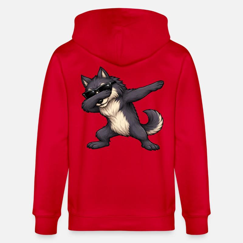 Dabbing Werwolf - Stanley/Stella Unisex Bio-Kapuzenjacke CULTIVATOR  - Rot