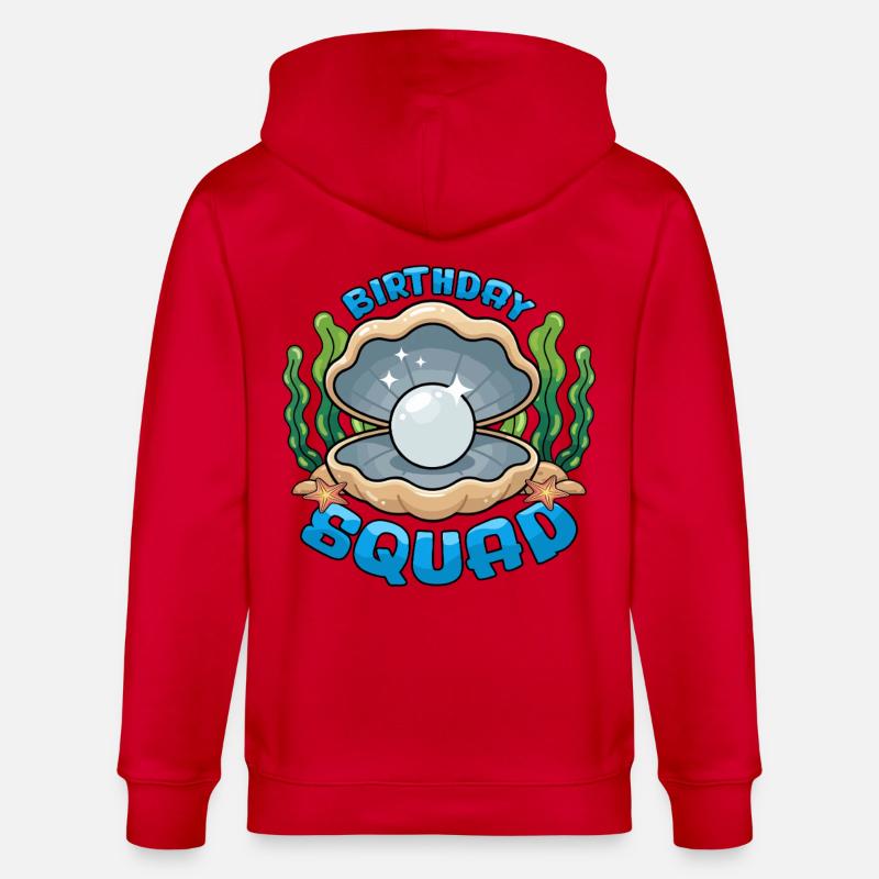 Birthday Squad Beach Summer Cruise Shell - Stanley/Stella Unisex Bio-Kapuzenjacke CULTIVATOR  - Rot