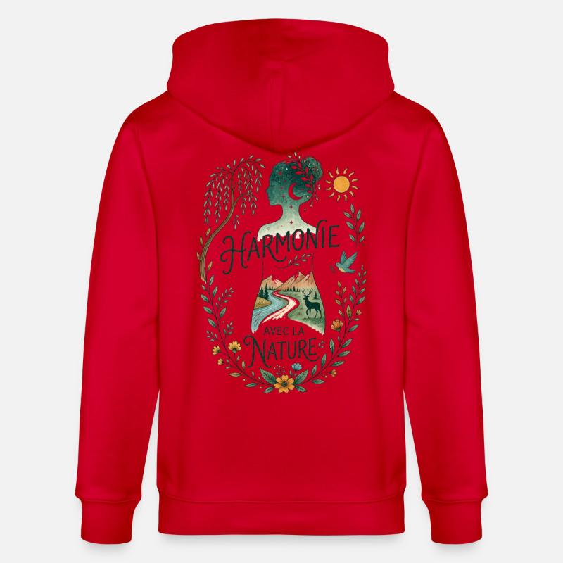 La Nature Intérieure - Veste à capuche bio CULTIVATOR Stanley/Stella Unisexe - rouge