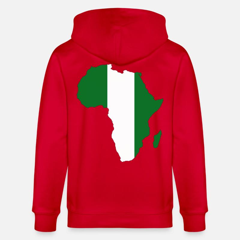 Drapeau du Niger Afrique - Veste à capuche bio CULTIVATOR Stanley/Stella Unisexe - rouge