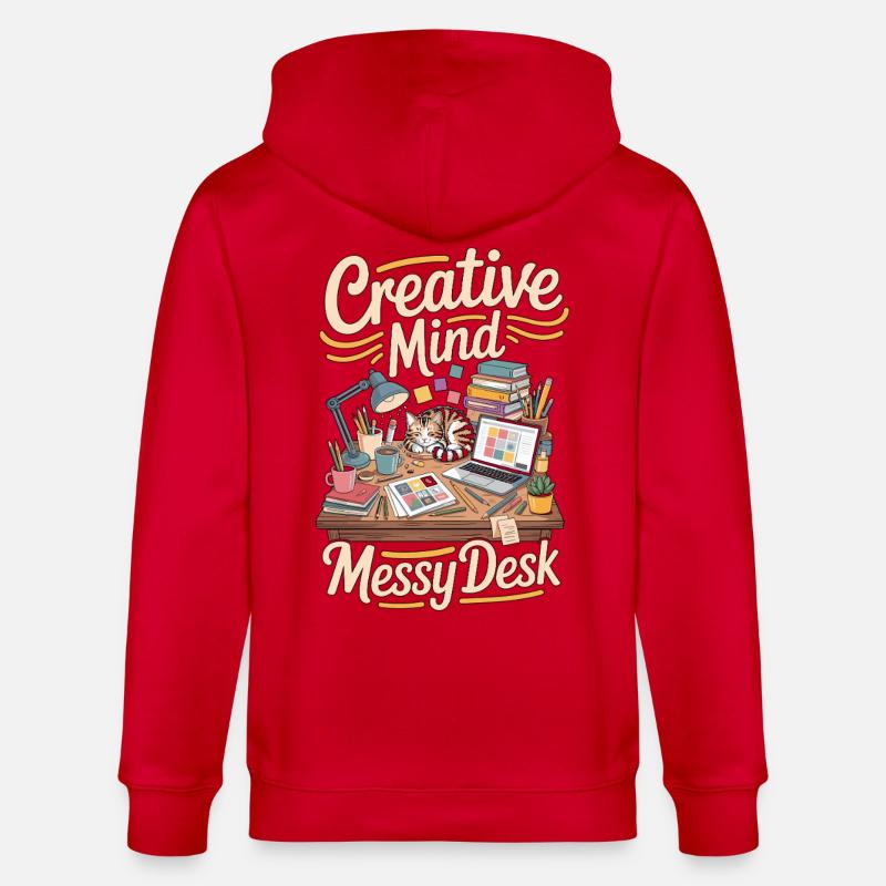 Graphic Designer Creative Mind Visual Designer - Stanley/Stella Unisex Bio-Kapuzenjacke CULTIVATOR - Rot
