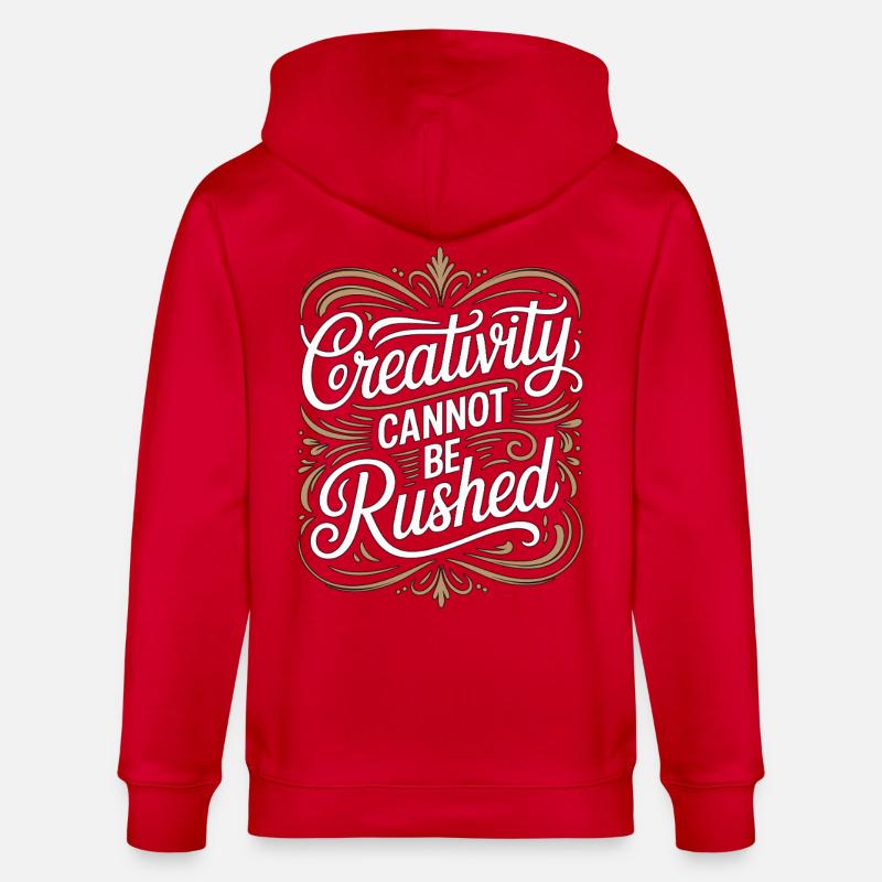 Graphic Designer Creativity Cannot Visual Artist - Stanley/Stella CULTIVATOR  Unisex Organic Hooded Jacket - red