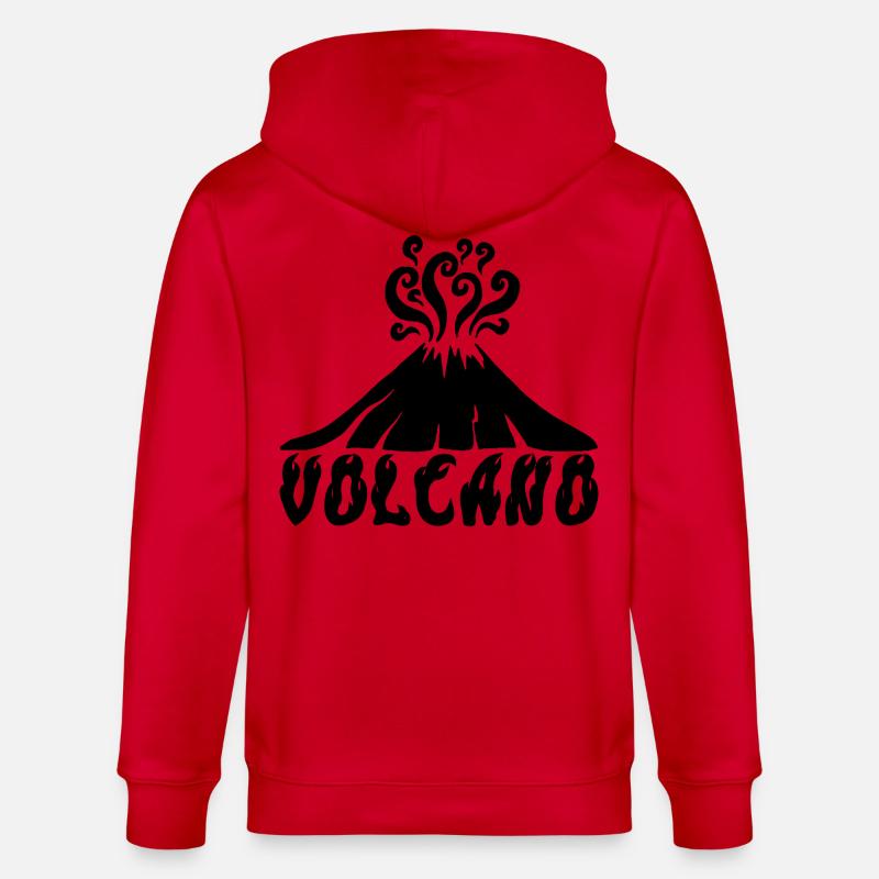 Schwarzer Vulkan - Stanley/Stella Unisex Bio-Kapuzenjacke CULTIVATOR  - Rot