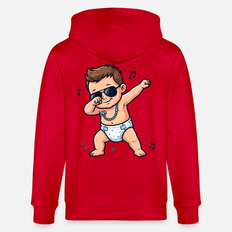 Bébé mignon – garçon brun - Veste à capuche bio CULTIVATOR Stanley/Stella Unisexe - rouge