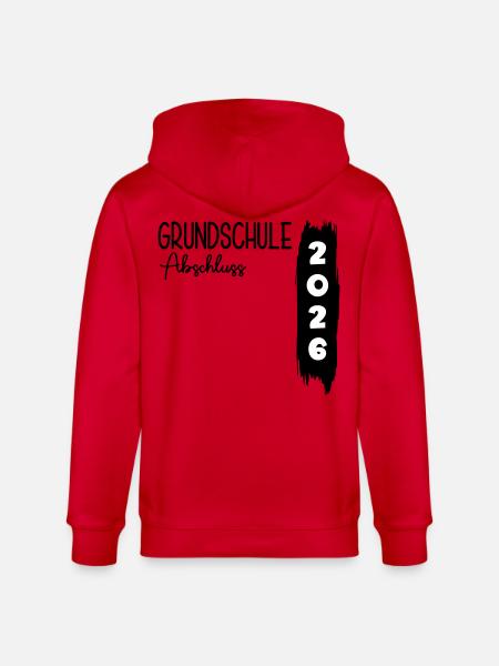 Grundschule Abschluss 2026 - Stanley/Stella Unisex Bio-Kapuzenjacke CULTIVATOR - Rot