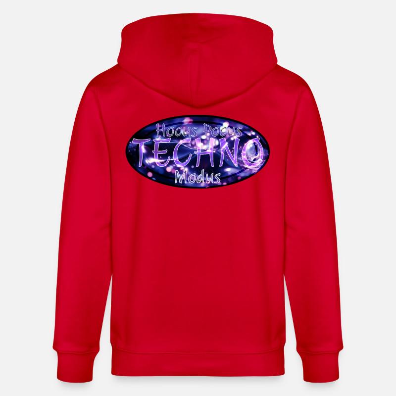 Hocus Pocus Techno Mode - Veste à capuche bio CULTIVATOR Stanley/Stella Unisexe - rouge