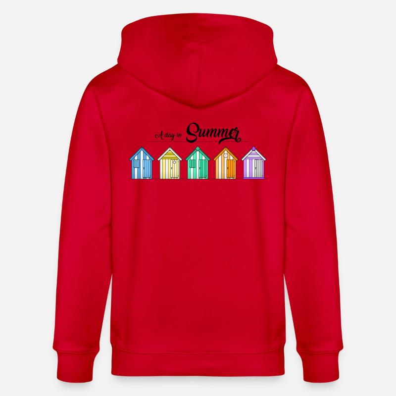 cabines de plage - Veste à capuche bio CULTIVATOR Stanley/Stella Unisexe - rouge