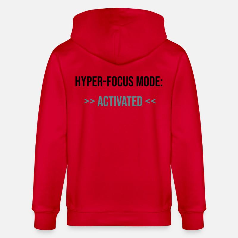 Mode Hyper-Focus : Activé - Déclaration - Veste à capuche bio CULTIVATOR Stanley/Stella Unisexe - rouge