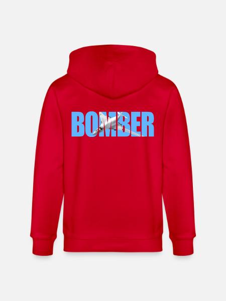 Bomber Tu-160 - Stanley/Stella CULTIVATOR  Unisex Organic Hooded Jacket - red