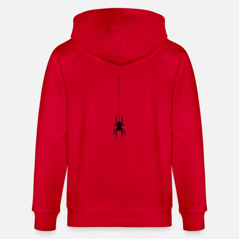 Spinne - Stanley/Stella Unisex Bio-Kapuzenjacke CULTIVATOR  - Rot