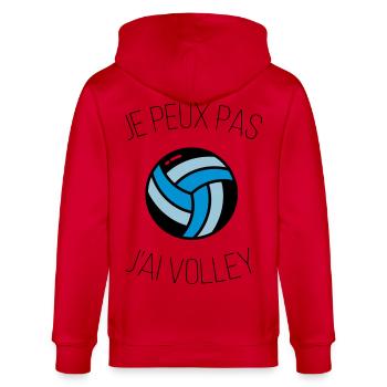 Ich kann nicht salven - Stanley/Stella Unisex Bio-Kapuzenjacke CULTIVATOR  - Rot - Hinten - Anna (173cm)