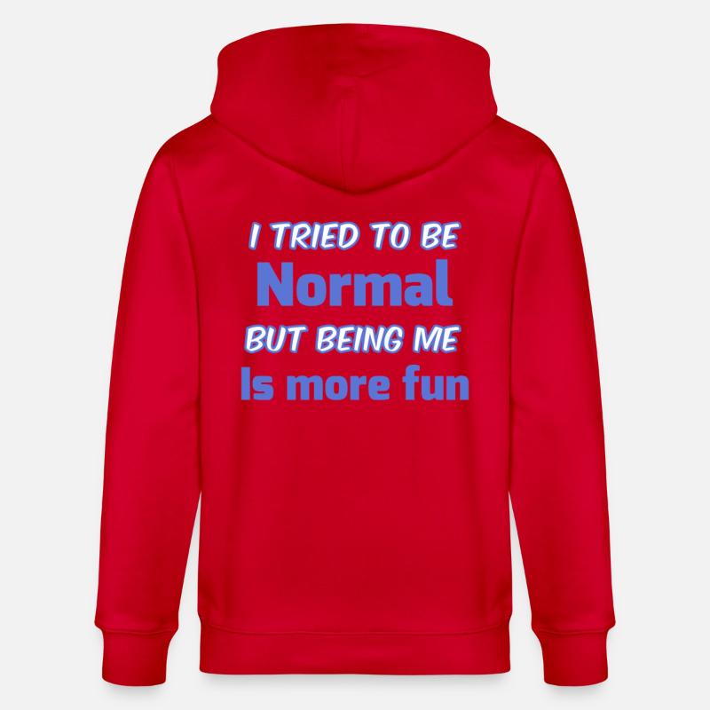 Sei du selbst, nicht normal - Stanley/Stella Unisex Bio-Kapuzenjacke CULTIVATOR  - Rot