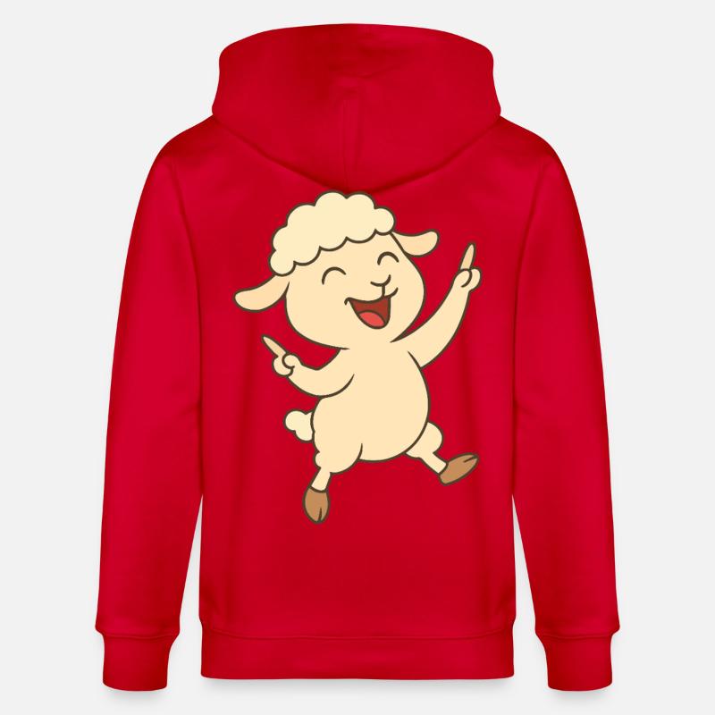 Tanzendes Lämmchen - Stanley/Stella Unisex Bio-Kapuzenjacke CULTIVATOR - Rot