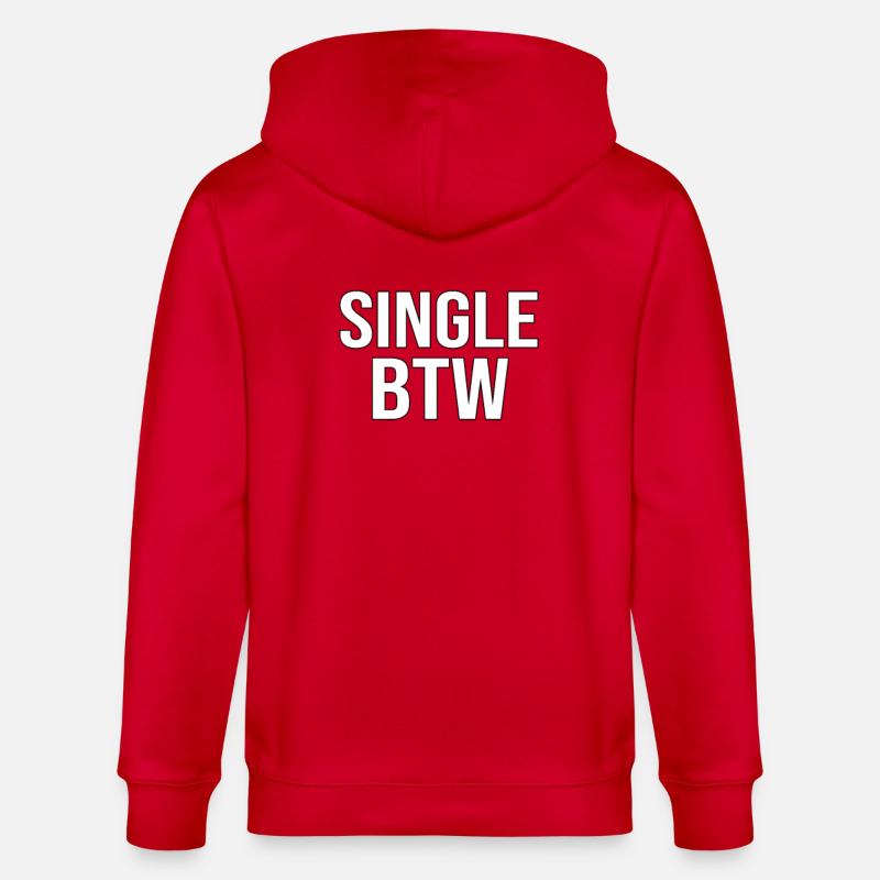 Single BTW Bold Monochrome - Stanley/Stella Unisex Bio-Kapuzenjacke CULTIVATOR - Rot
