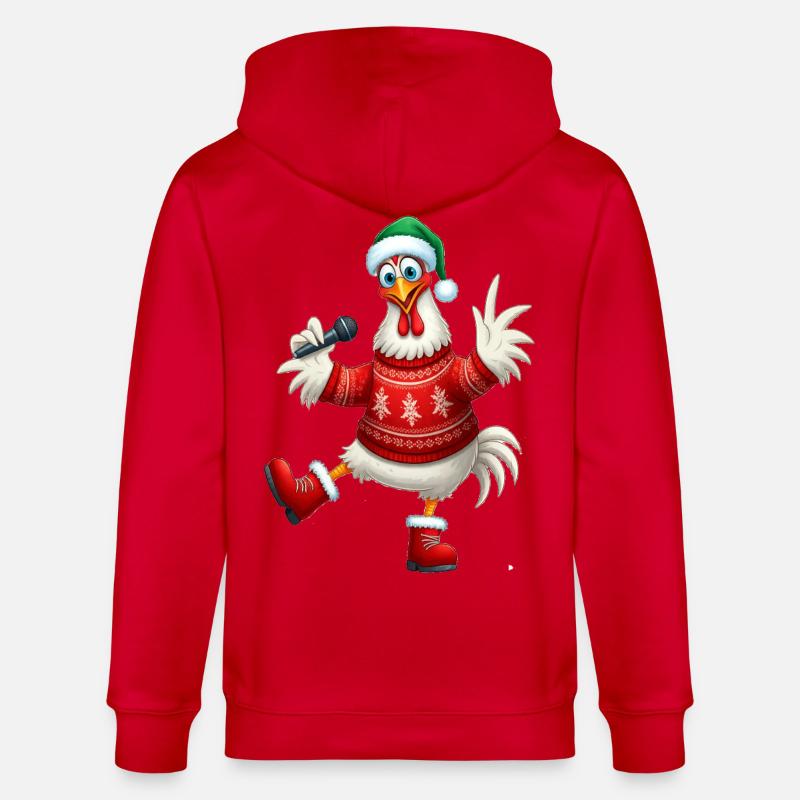 Urlaub Singende Henne Pullover - Stanley/Stella Unisex Bio-Kapuzenjacke CULTIVATOR  - Rot