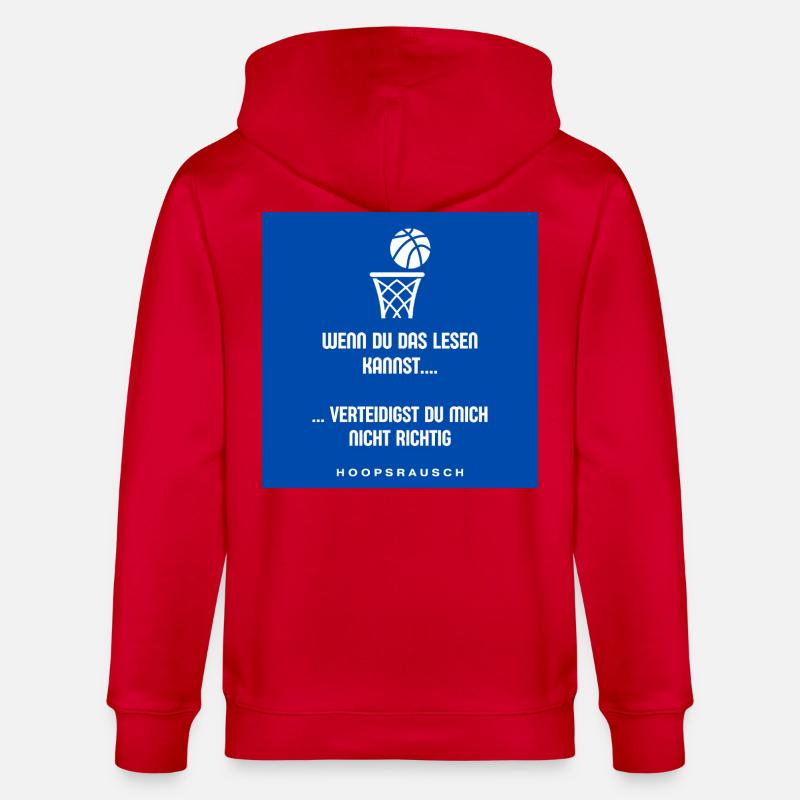 Lesen oder Verteidigen Spruch Hoopsrausch - Stanley/Stella Unisex Bio-Kapuzenjacke CULTIVATOR  - Rot