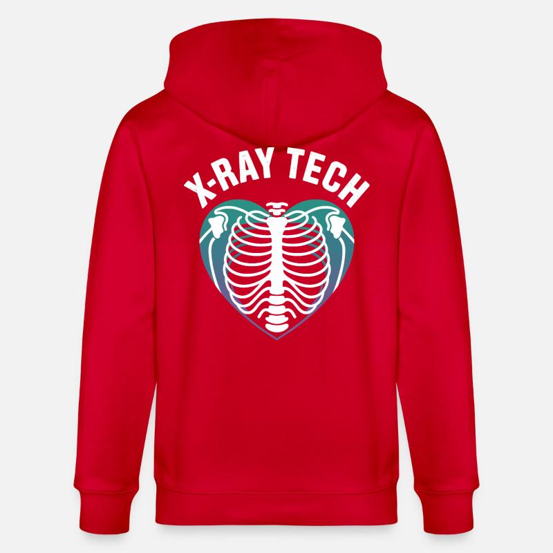 Technique en radiographie cardiaque Impression - Veste à capuche bio CULTIVATOR Stanley/Stella Unisexe - rouge