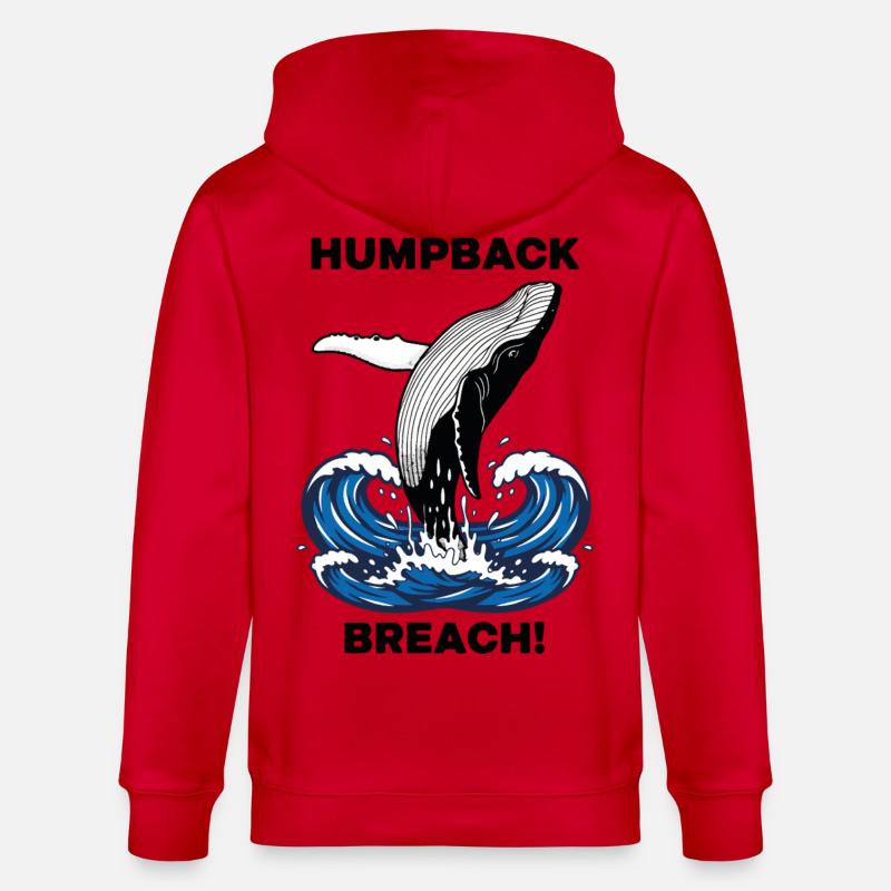 Buckelwalbruch Seebuckelwal - Stanley/Stella Unisex Bio-Kapuzenjacke CULTIVATOR - Rot