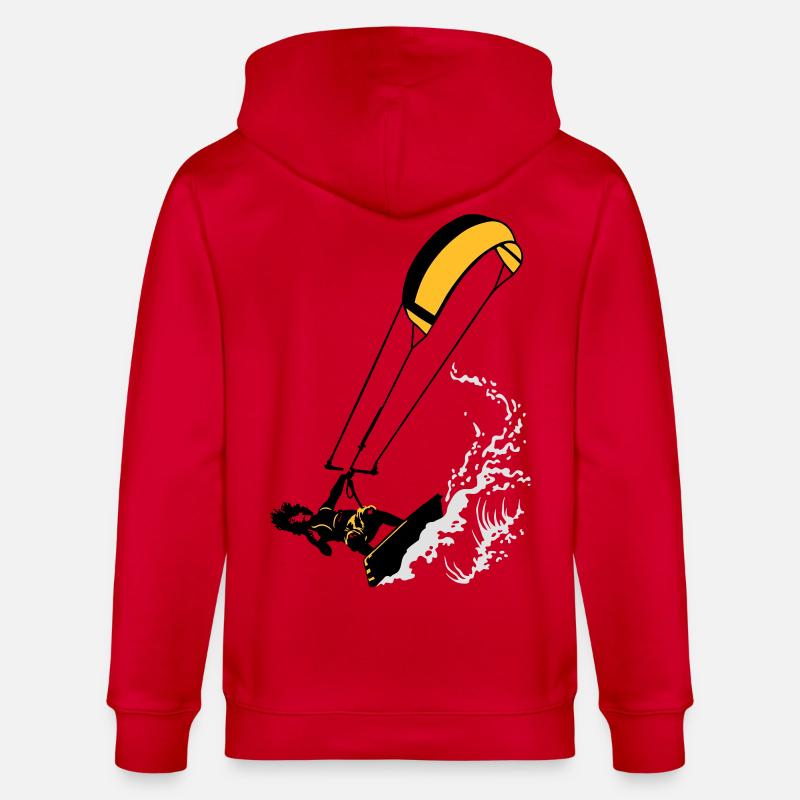 Kitesurfer and wave flex - Veste à capuche bio CULTIVATOR Stanley/Stella Unisexe - rouge