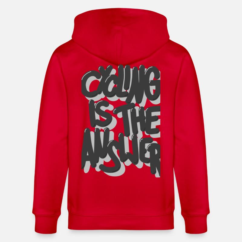 Le vélo est la solution - Veste à capuche bio CULTIVATOR Stanley/Stella Unisexe - rouge