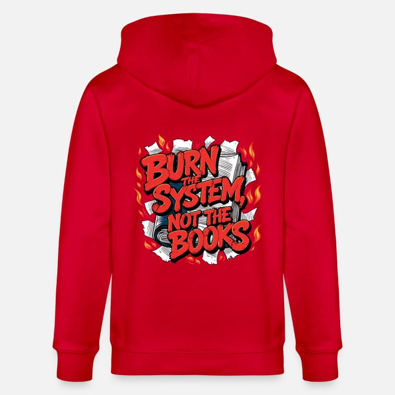 Brûler le système - Veste à capuche bio CULTIVATOR Stanley/Stella Unisexe - rouge