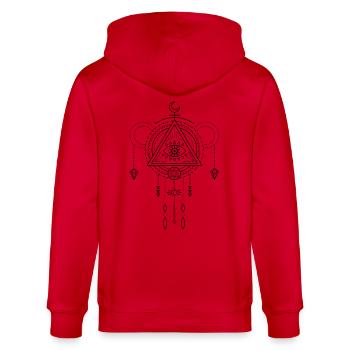 Okklutisme Blackcraft Witchcraft Oeil Voyant Tarot - Veste à capuche bio CULTIVATOR Stanley/Stella Unisexe - rouge - Dos - Anna (173cm)
