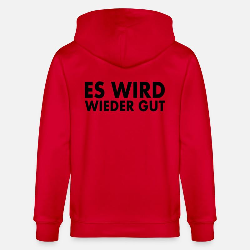 Es wird wieder gut - Stanley/Stella Unisex Bio-Kapuzenjacke CULTIVATOR  - Rot