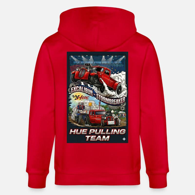 Tshirt_Hue_Pulling_Team - Veste à capuche bio CULTIVATOR Stanley/Stella Unisexe - rouge