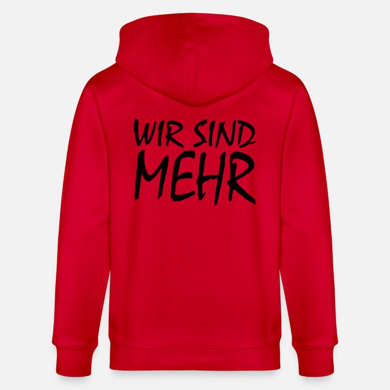 WIR SIND MEHR - Stanley/Stella Unisex Bio-Kapuzenjacke CULTIVATOR  - Rot