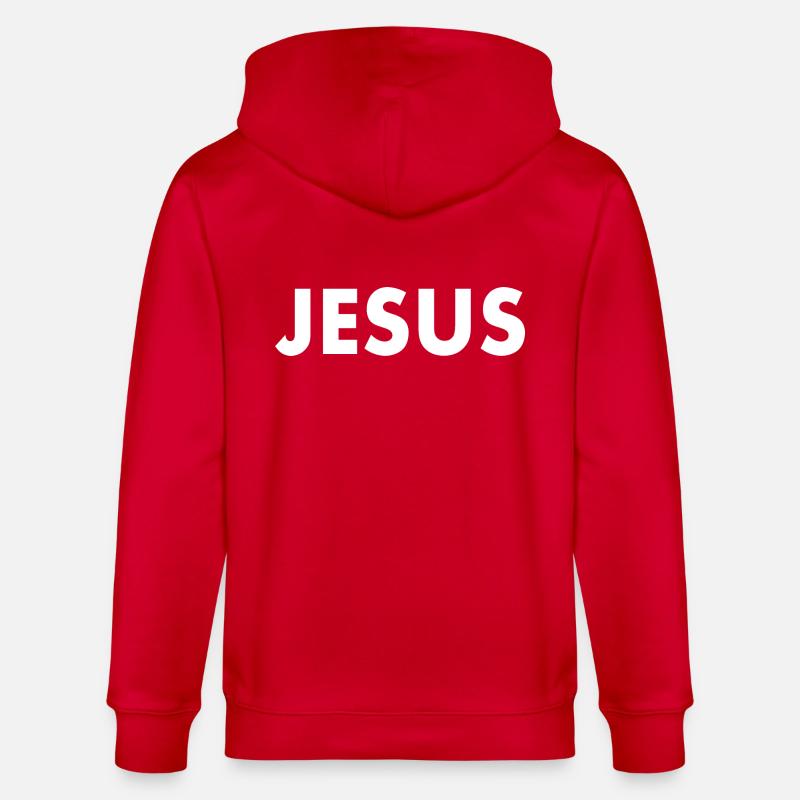 Jesus - Stanley/Stella Unisex Bio-Kapuzenjacke CULTIVATOR  - Rot