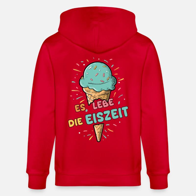Es lebe die Eiszeit - Eiskugel - Veste à capuche bio CULTIVATOR Stanley/Stella Unisexe - rouge
