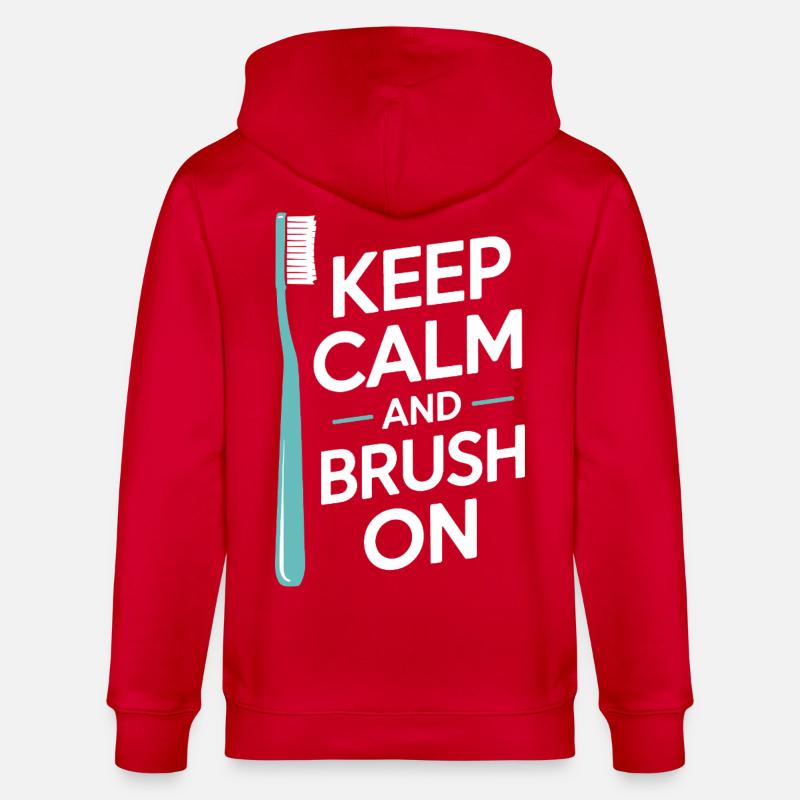 Precision Dental Engineering Artwork  - Stanley/Stella CULTIVATOR  Unisex Organic Hooded Jacket - red