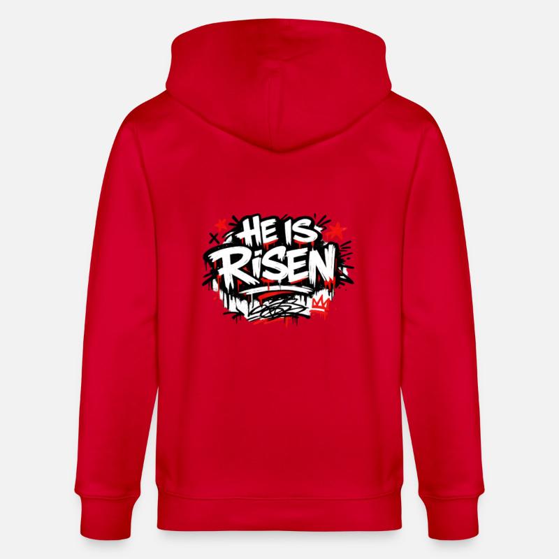 Il est Risen Graffiti Easter - Veste à capuche bio CULTIVATOR Stanley/Stella Unisexe - rouge