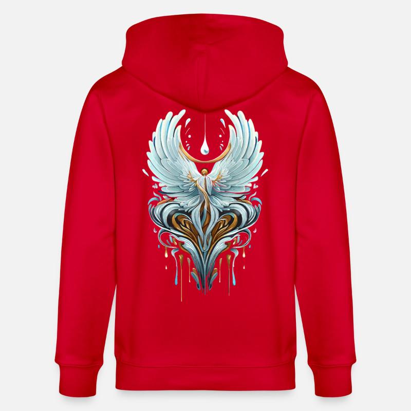 Cygne céleste aux ailes éthérées - Veste à capuche bio CULTIVATOR Stanley/Stella Unisexe - rouge