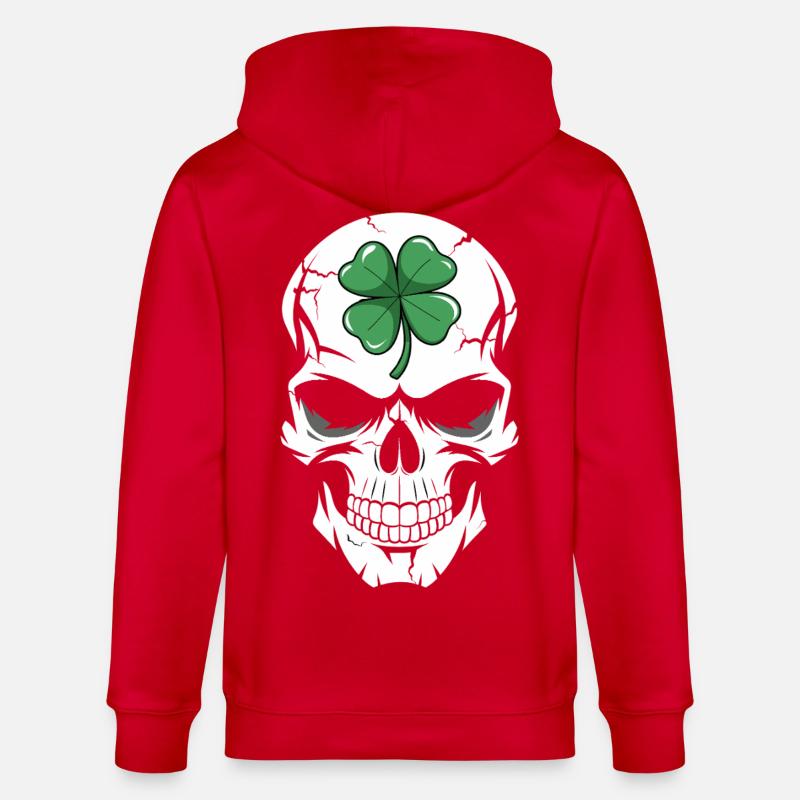 Fusion du crâne de trèfle - Veste à capuche bio CULTIVATOR Stanley/Stella Unisexe - rouge