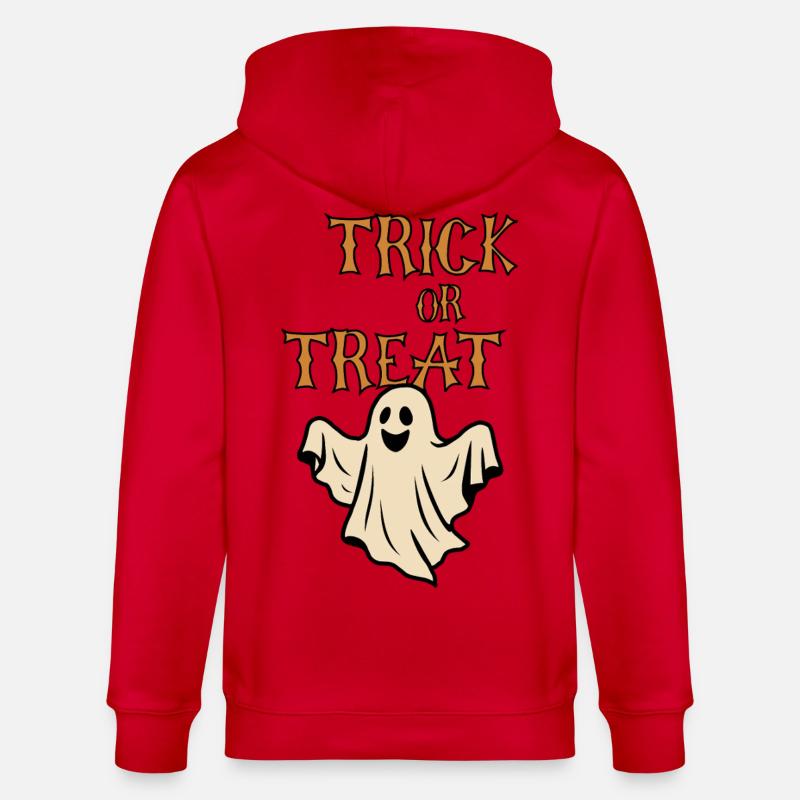 Trick oder Treat Geister Halloween Retro - Stanley/Stella Unisex Bio-Kapuzenjacke CULTIVATOR  - Rot