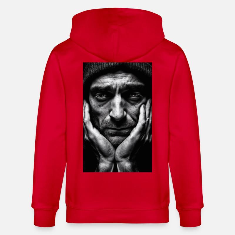 Thinking Guy - Stanley/Stella Unisex Bio-Kapuzenjacke CULTIVATOR  - Rot